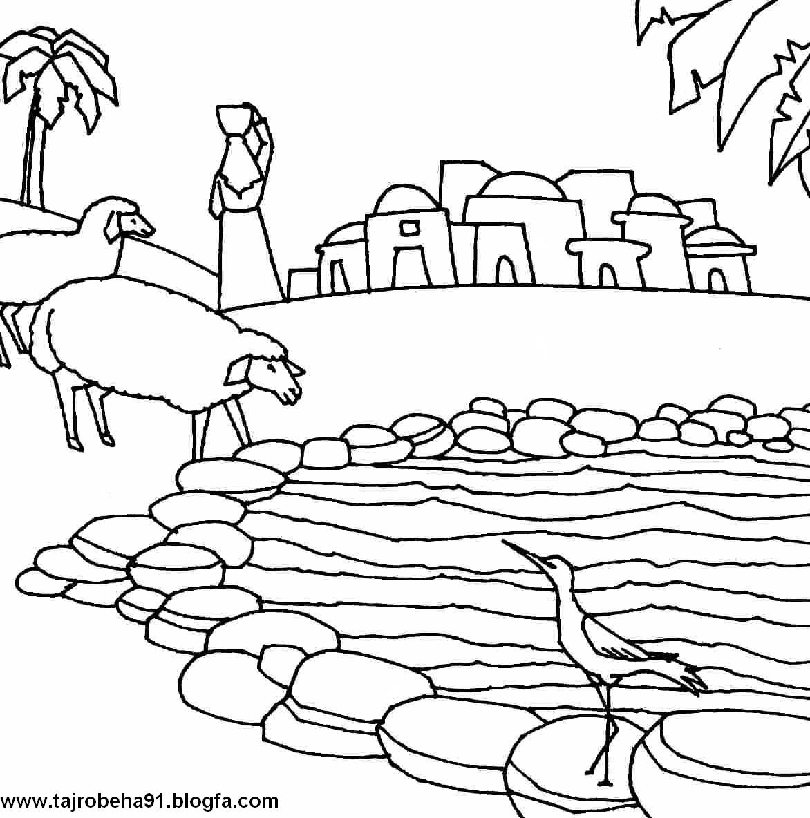نقاشی چشمه آب