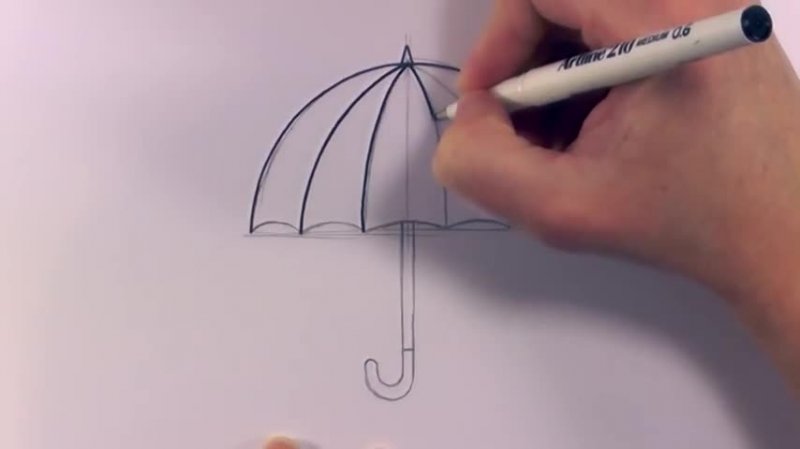 نقاشی چتر کودکانه