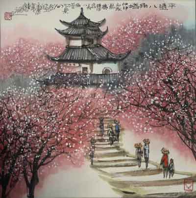 نقاشی چینی طبیعت
