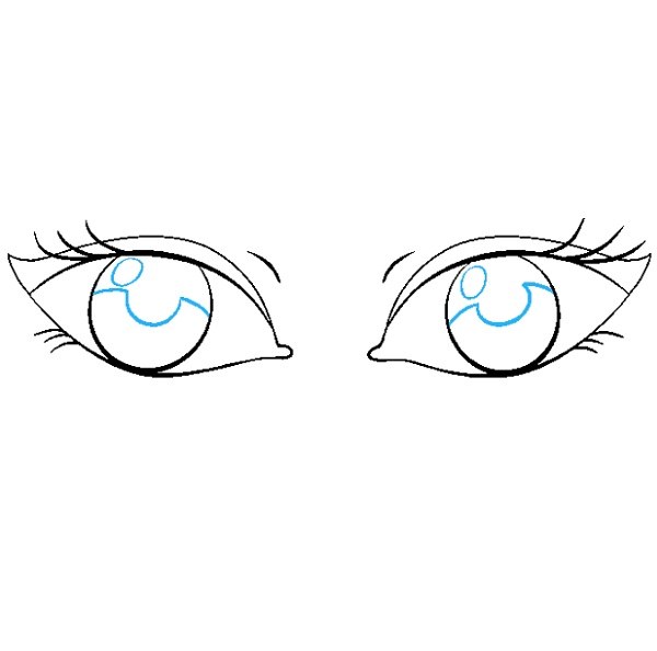نقاشی چشم کودکانه ساده