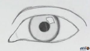 اموزش نقاشی چشم ساده با مداد