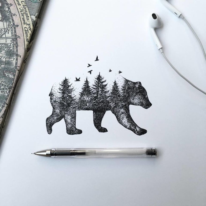 طراحي حيوانات با مداد