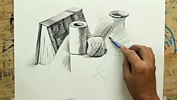 طراحی اشیا بی جان با مداد رنگی