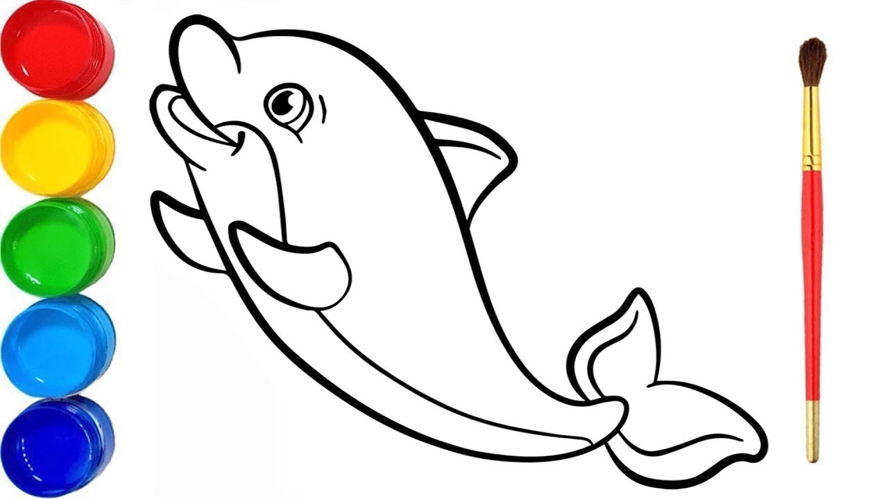 Дельфинчик раскраска