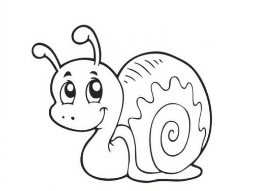 عکس نقاشی حلزون کودکانه
