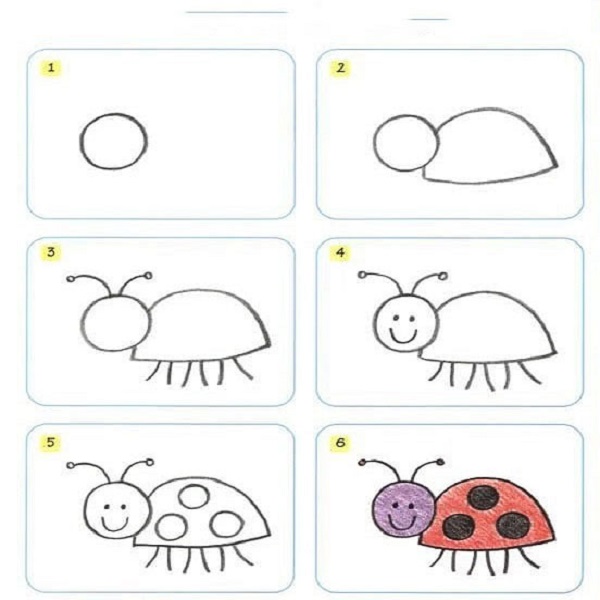 نقاشی ساده حیوانات برای کودکان
