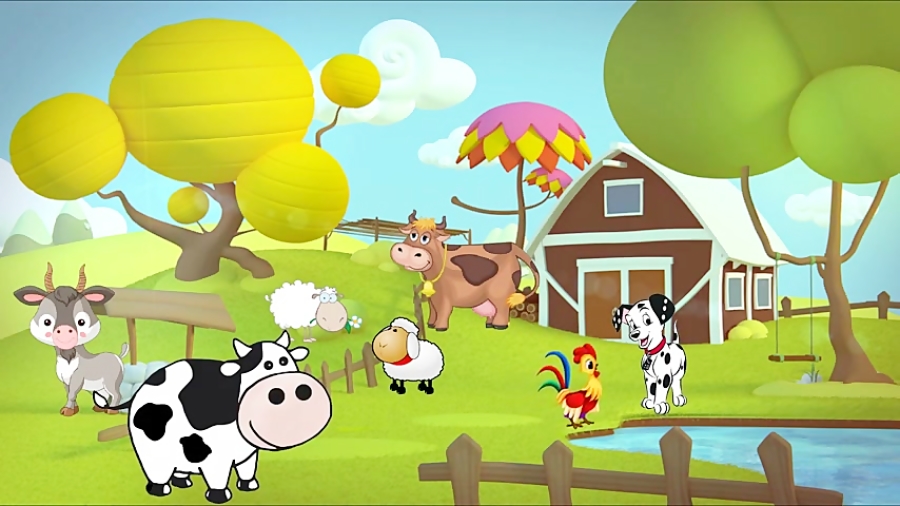 نقاشی حیوانات اهلی در مزرعه برای کودکان

