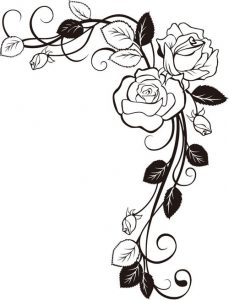 نقاشی حاشیه گل زیبا