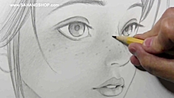 آموزش نقاشی چهره ساده با مداد