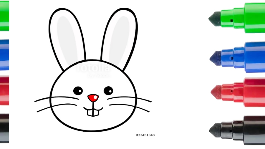 نقاشی خرگوش ساده برای کودکان