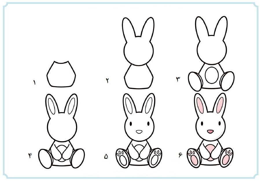 عکس نقاشی خرگوش ساده