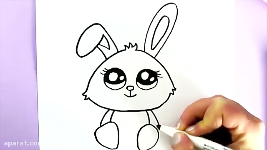 نقاشی خرگوش کارتونی کوچولو
