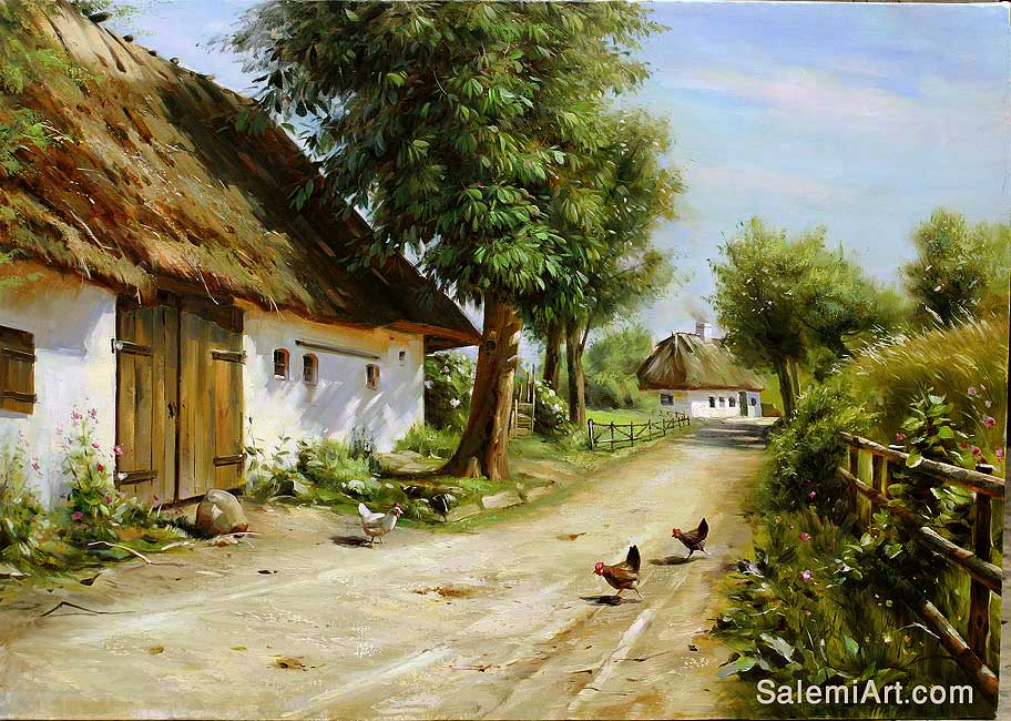 نقاشی خانه روستایی ایران