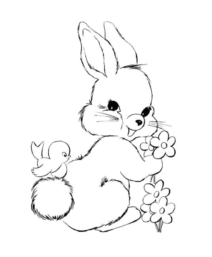 عکس نقاشی خرگوش بامزه