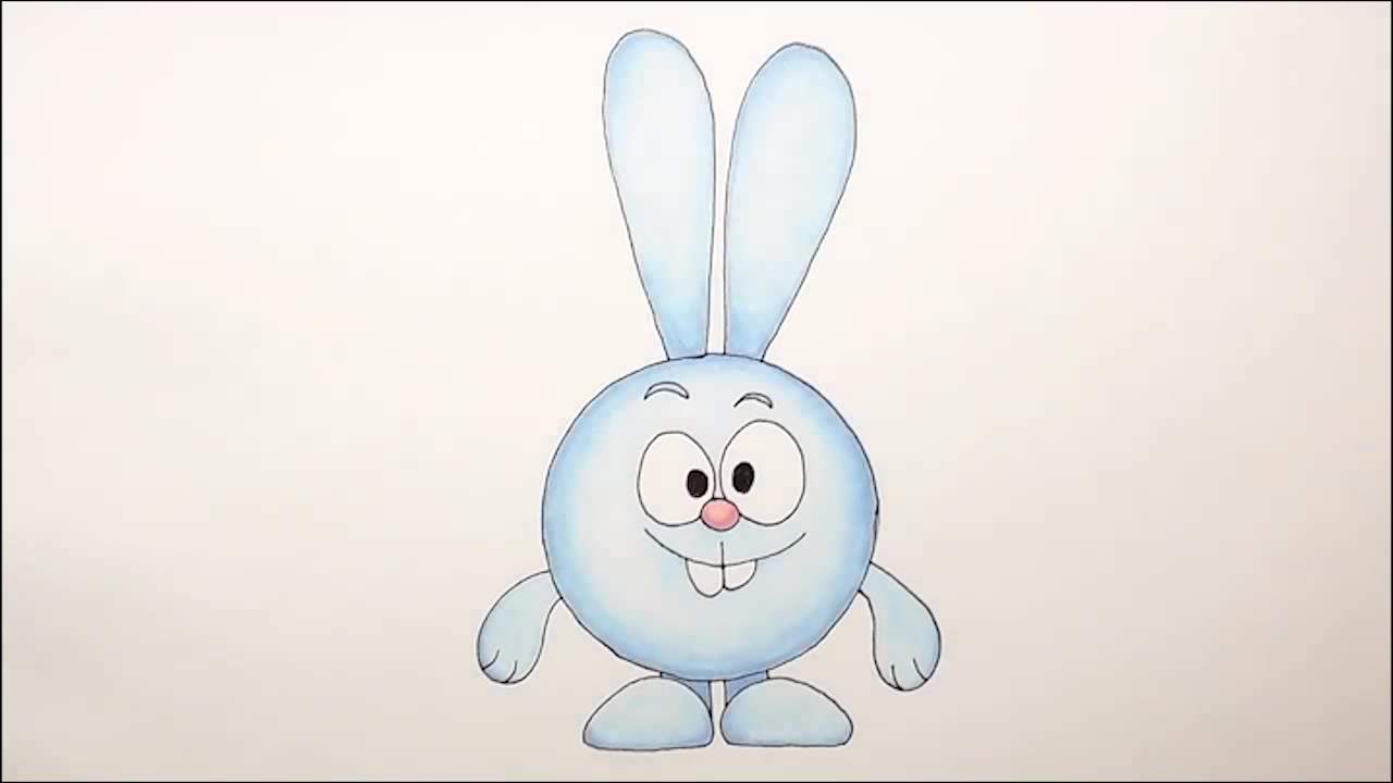 نقاشی خرگوش فانتزی رنگ شده