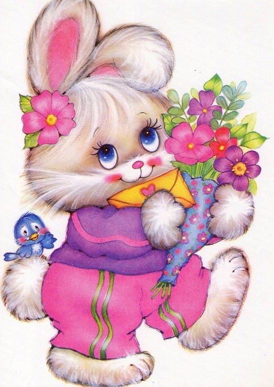 نقاشی خرگوش فانتزی بامزه