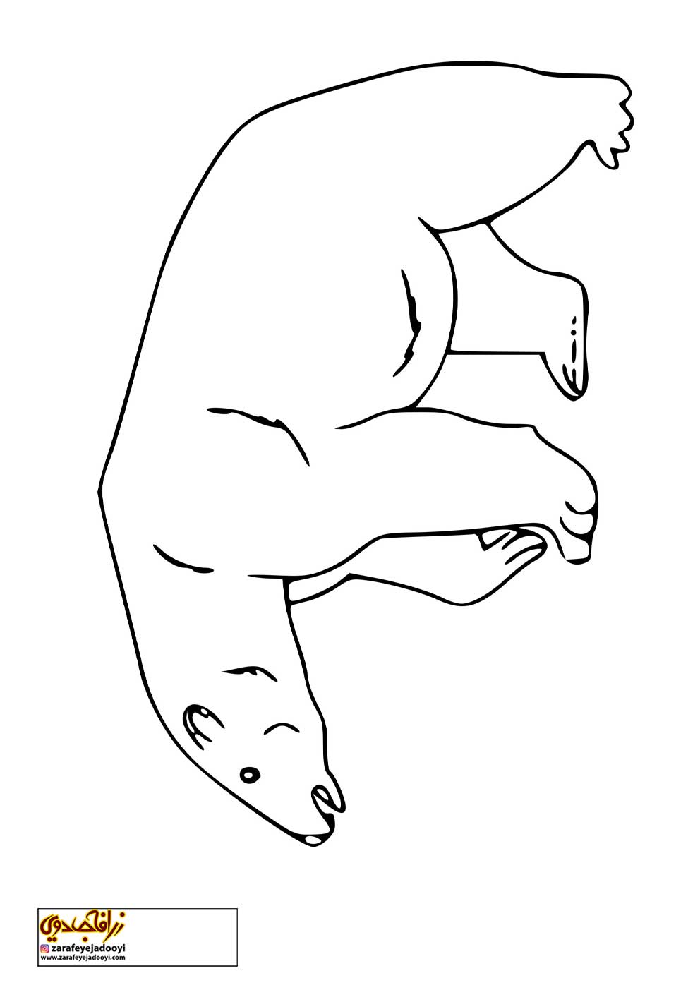 نقاشی خرس قطبی برای کودکان