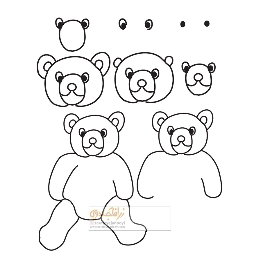 نقاشی یک خرس ساده