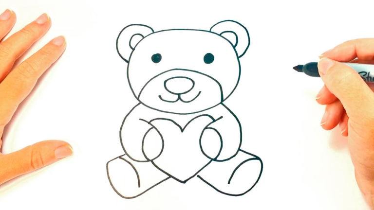 نقاشی ساده خرس قطبی