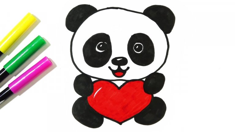 نقاشی خرس پاندا برای کودک
