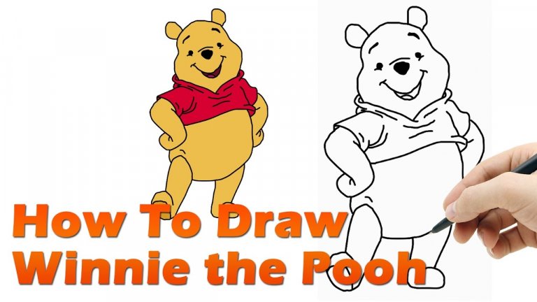 نقاشی کودکانه خرس پو