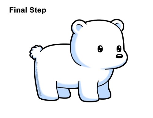 نقاشی خرس قطبی کودکانه
