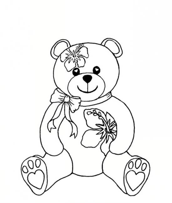 نقاشی خرس کودکانه رنگ آمیزی