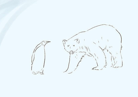 نقاشي خرس قطبي