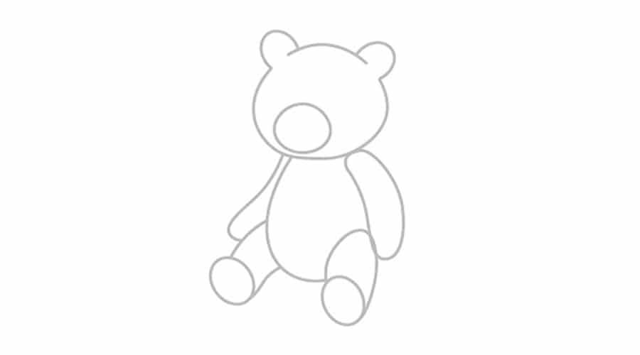 نقاشی یک خرس ساده