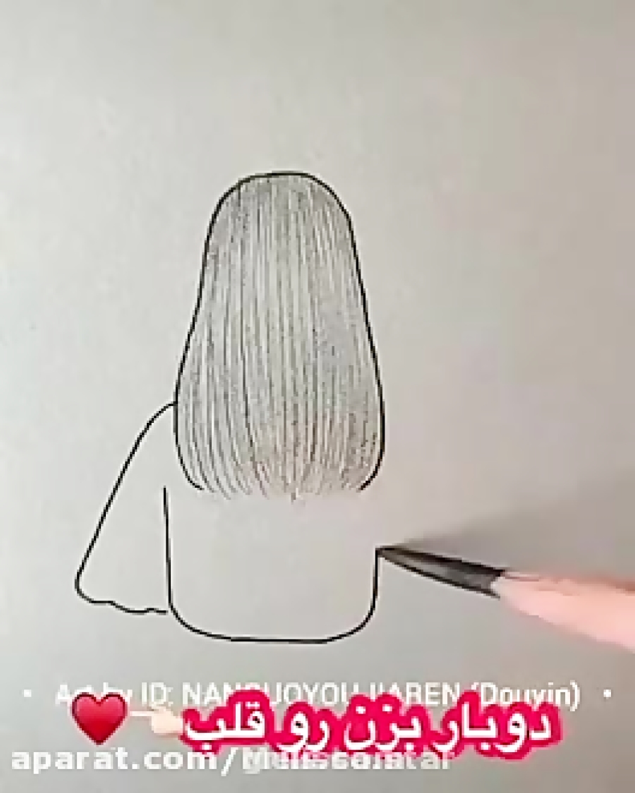 نقاشی کیوت دخترانه ساده
