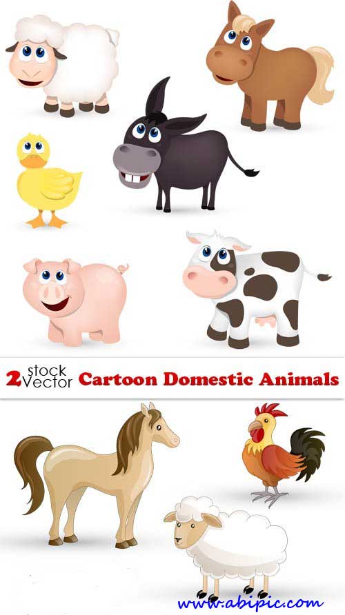 نقاشی کارتونی حیوانات خانگی