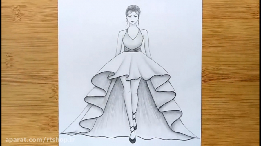 نقاشی لباس عروس سخت