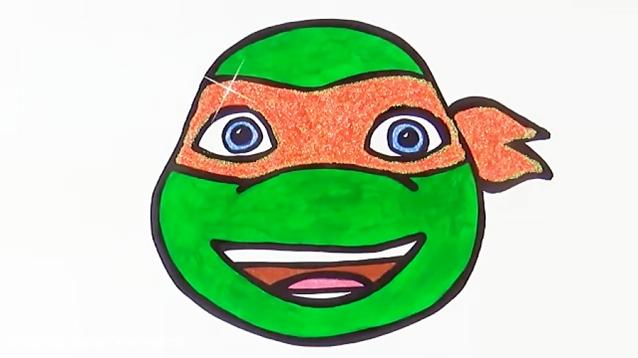 نقاشی لاک پشت نینجا برای کودکان