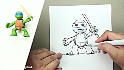 آموزش نقاشی کودکانه لاک پشت های نینجا