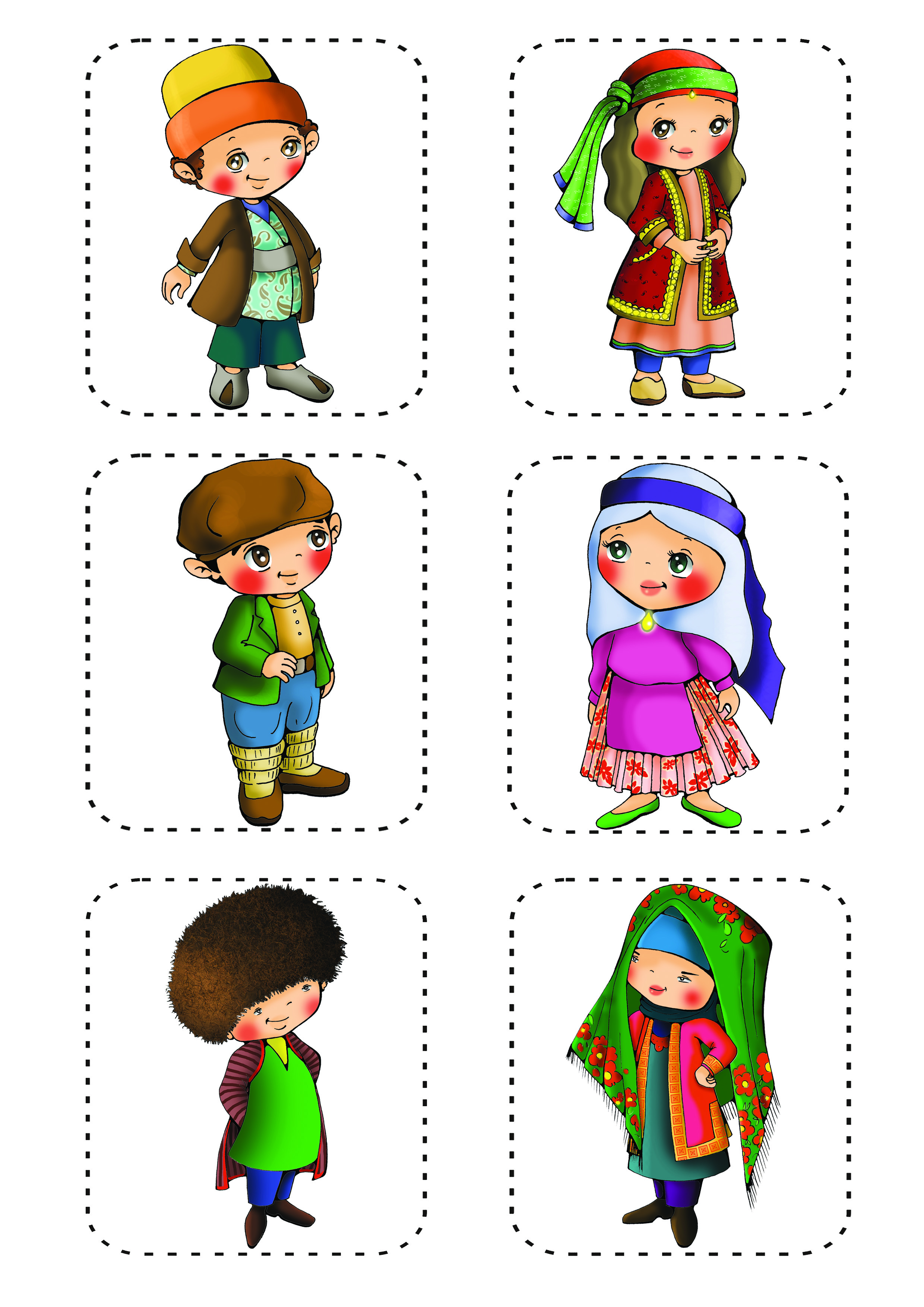 نقاشی کودکانه لباس محلی اقوام ایرانی