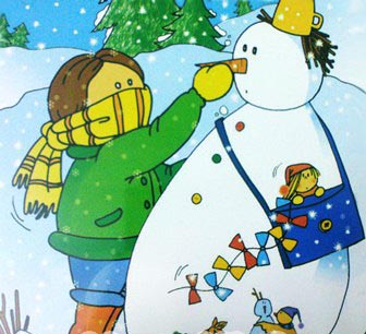نقاشی کودکانه لباس گرم زمستانی