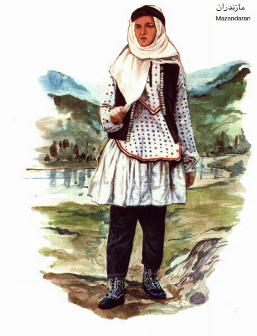 نقاشی لباس محلی مازندران
