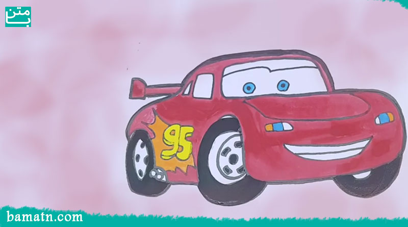 نقاشی ماشین کارتونی برای کودکان
