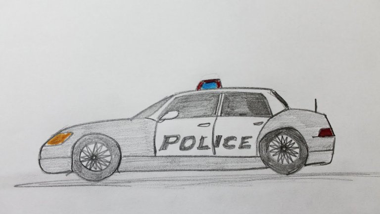 نقاشی ماشین سمند پلیس