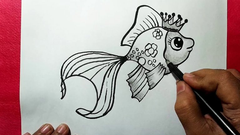 نقاشی تنگ ماهی فانتزی