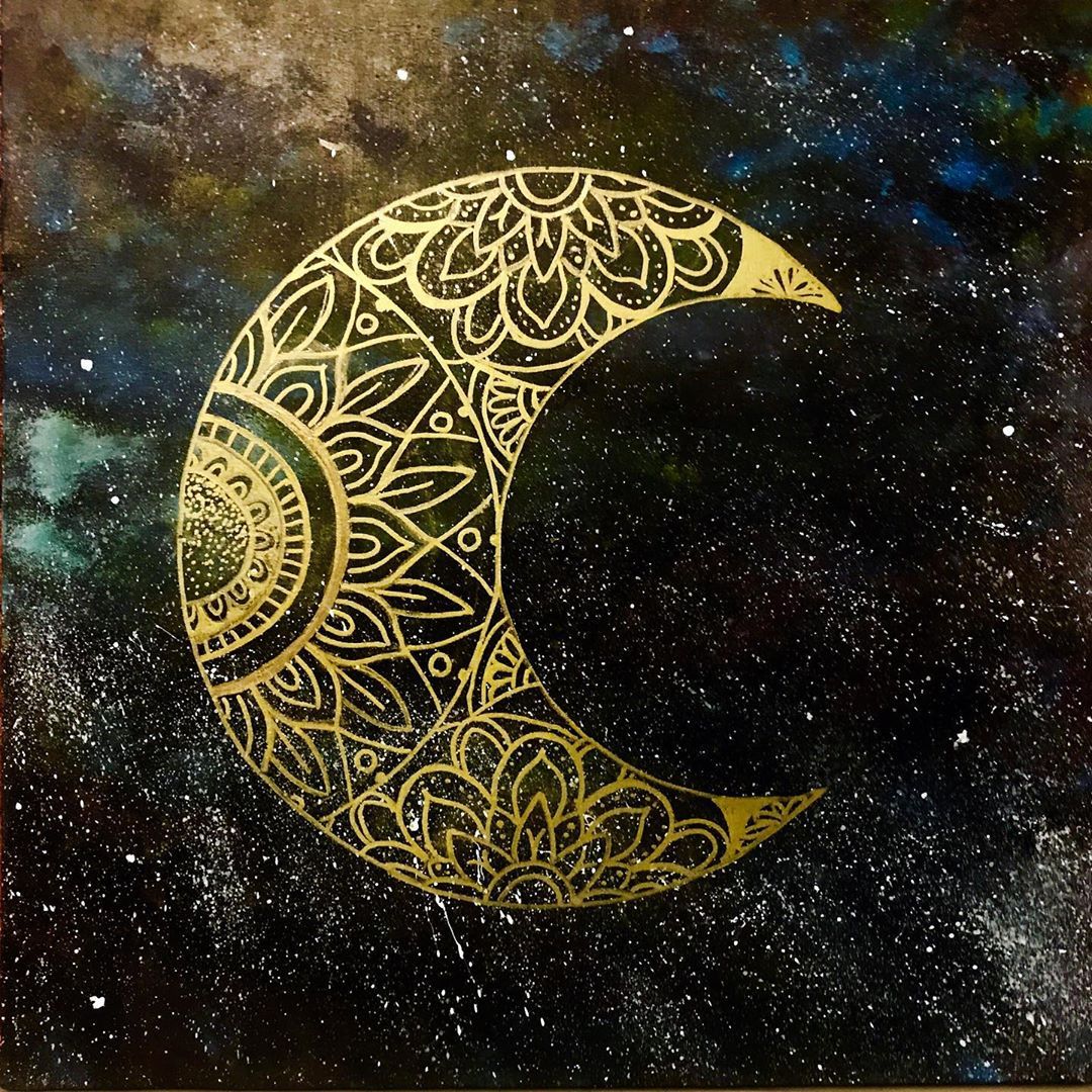 نقاشی ماندالا ماه
