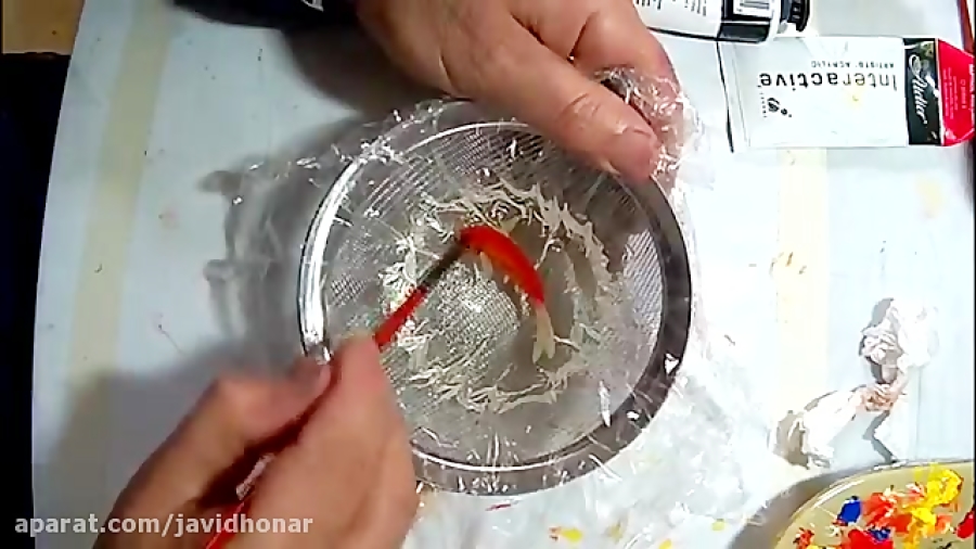 نقاشی ماهی قرمز در رزین