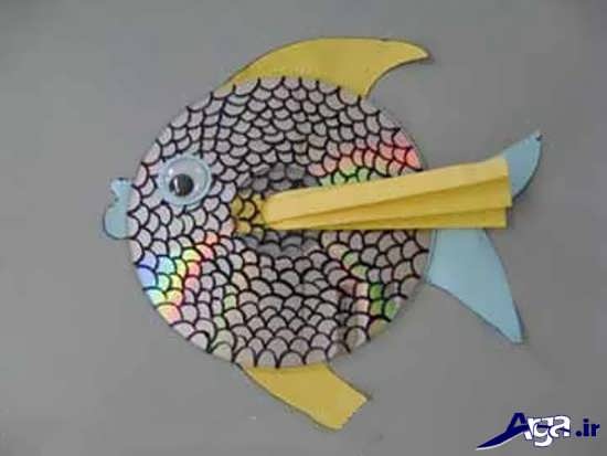 نقاشی ماهی با پولک رنگی