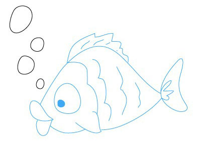 نقاشی ماهی برای کودکان پیش دبستانی