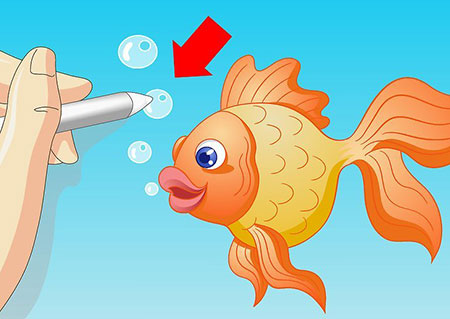 نقاشی ماهی کارتونی